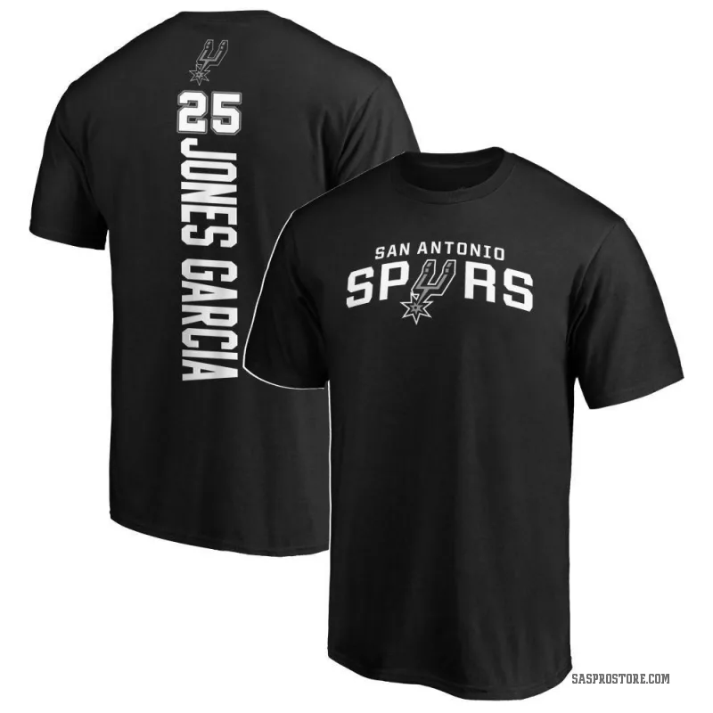 David Jones-Garcia Men's Black San Antonio Spurs Backer T-Shirt