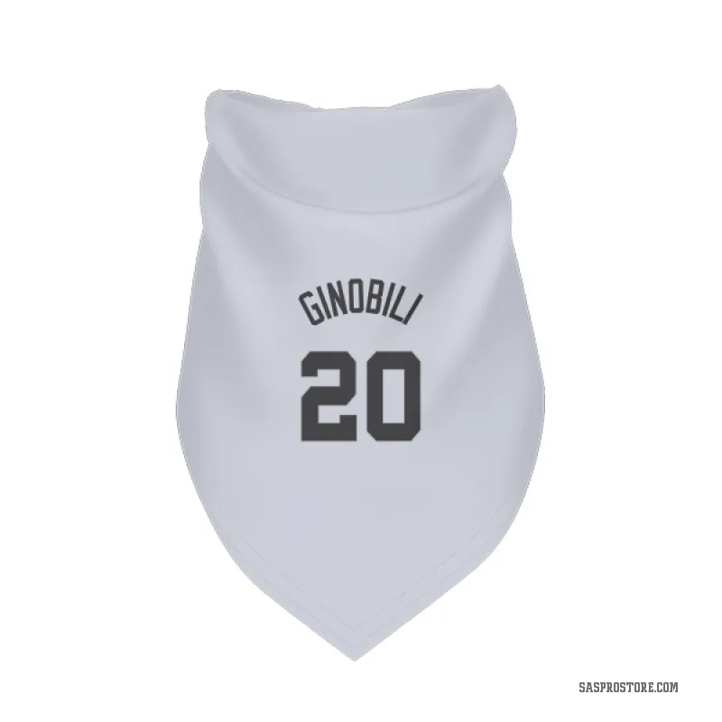 Manu Ginobili Gray San Antonio Spurs Cat & Dog Pet Bandana