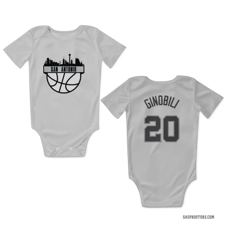 Manu Ginobili White San Antonio Spurs Newborn & Infant Bodysuit