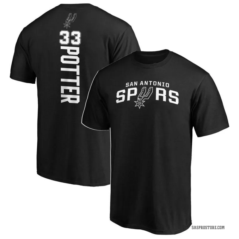 Micah Potter Men's Black San Antonio Spurs Backer T-Shirt