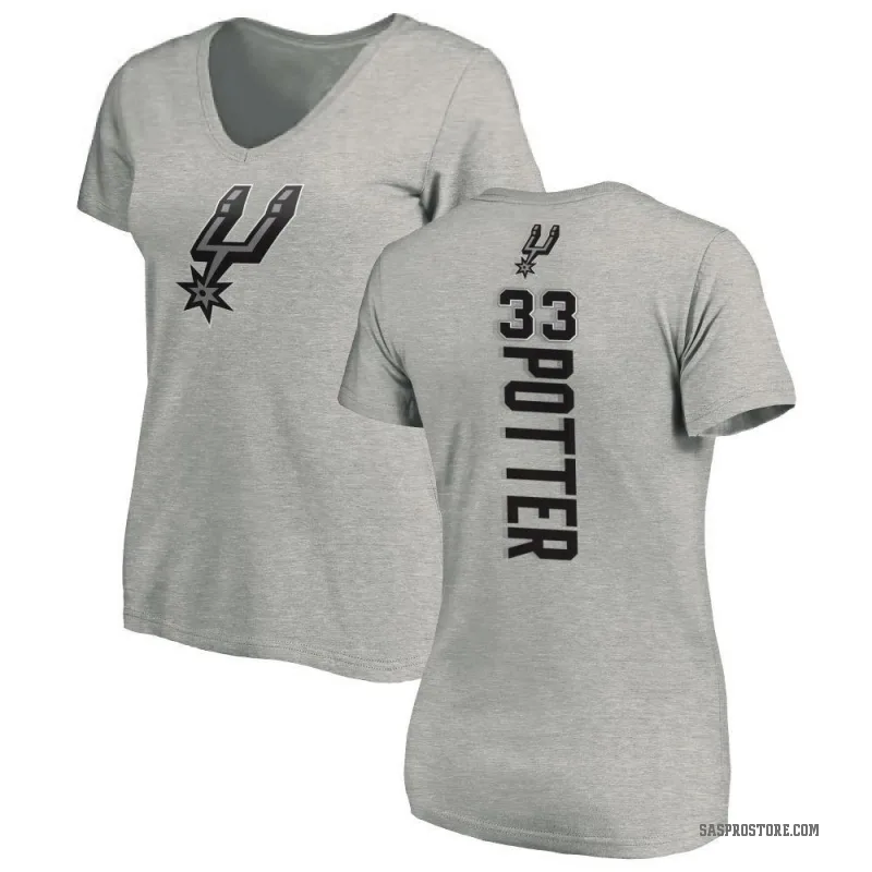 Micah Potter Women's San Antonio Spurs Ash Backer T-Shirt