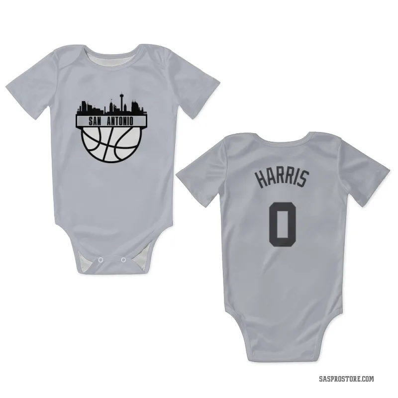 Tobias Harris  Gray San Antonio Spurs  Newborn & Infant Bodysuit