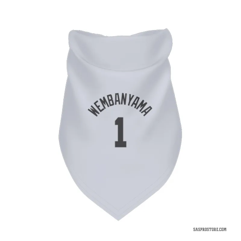 Victor Wembanyama Gray San Antonio Spurs Cat & Dog Pet Bandana