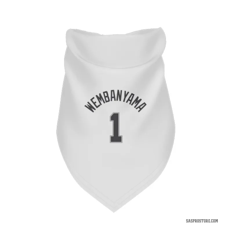 Victor Wembanyama White San Antonio Spurs Cat & Dog Pet Bandana