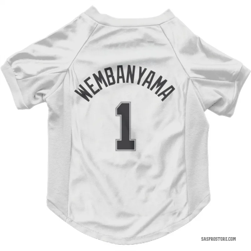 Victor Wembanyama White San Antonio Spurs Cat & Dog Pet Jersey