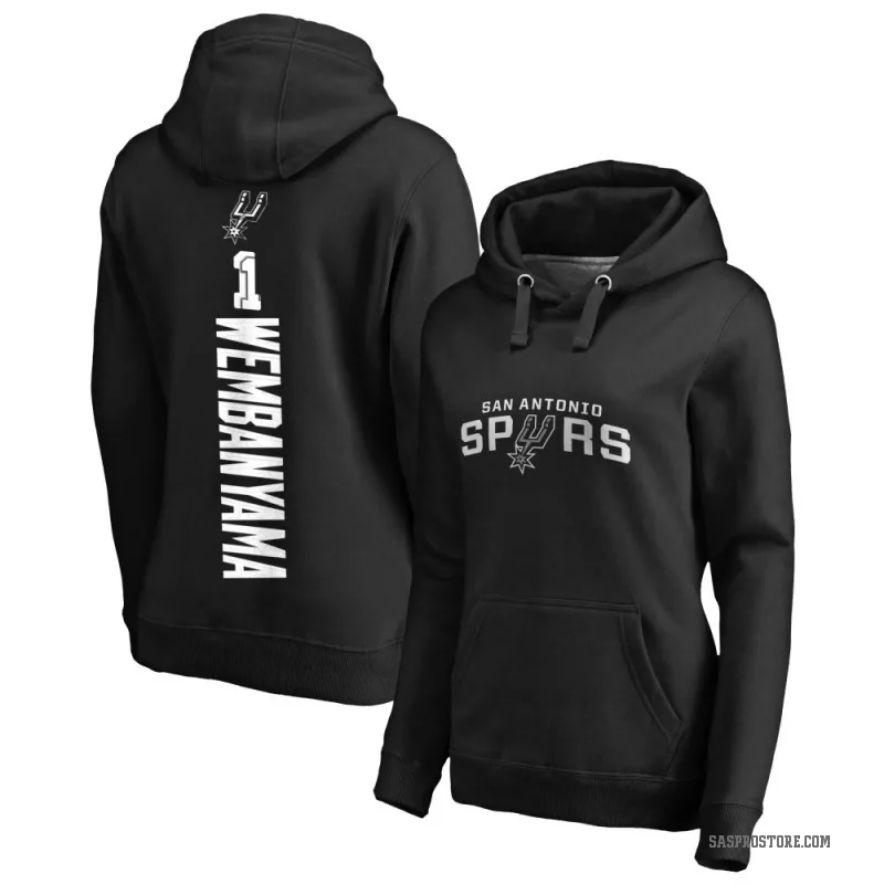 Victor Wembanyama Women's Black San Antonio Spurs Branded Backer Pullover Hoodie