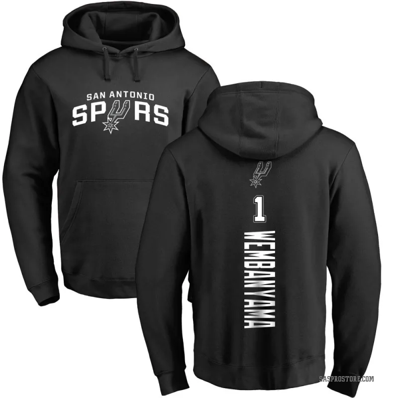 Victor Wembanyama Youth Black San Antonio Spurs Branded Backer Pullover Hoodie
