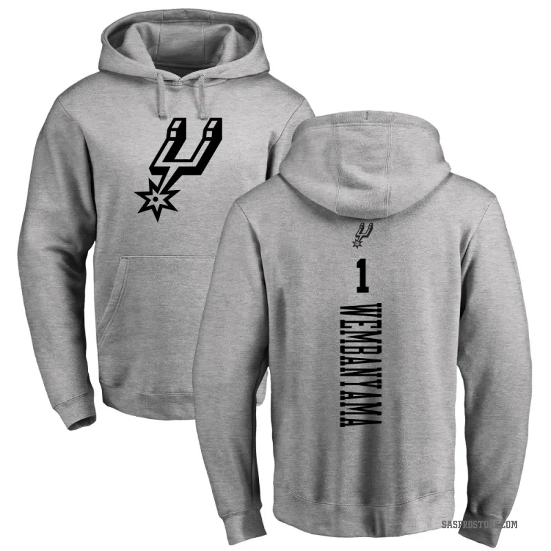 Victor Wembanyama Youth Gray San Antonio Spurs Branded Heathered One Color Backer Pullover Hoodie