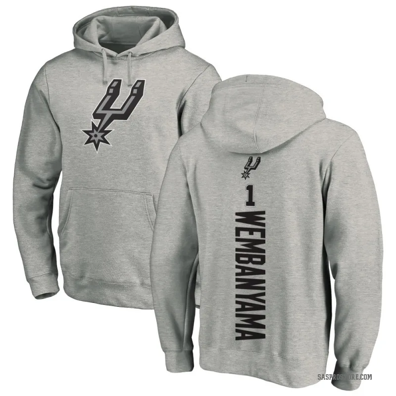 Victor Wembanyama Youth San Antonio Spurs Branded Ash Backer Pullover Hoodie